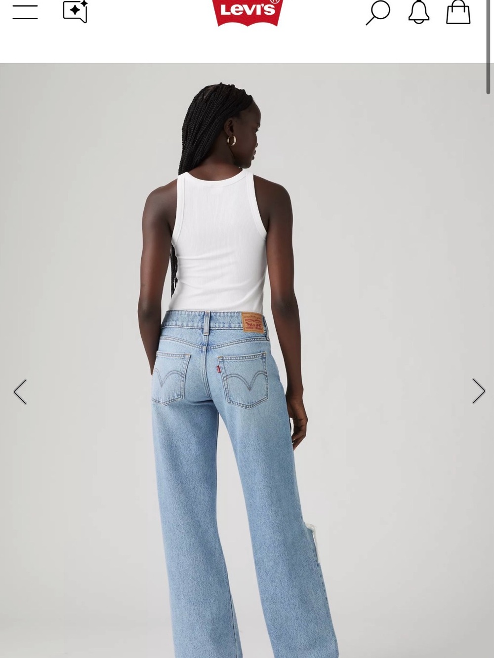 Levi's Light Blue Wide Leg Jeans